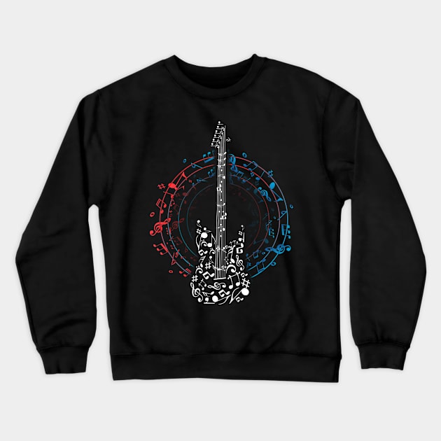 Music Guitar Crewneck Sweatshirt by shirtsyoulike